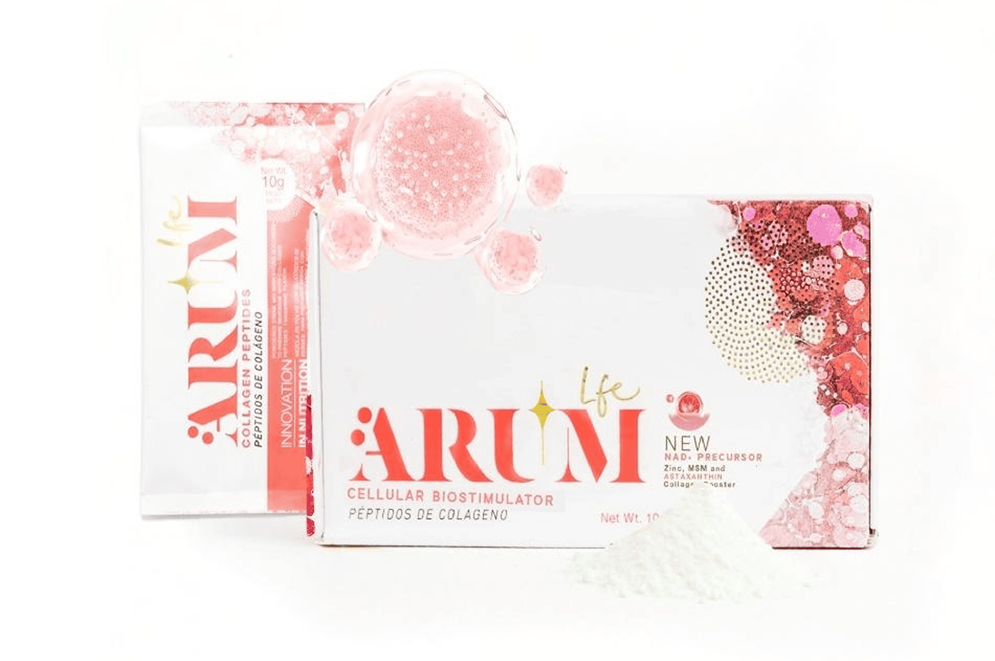 ARUM life collagen peptide powder boxes